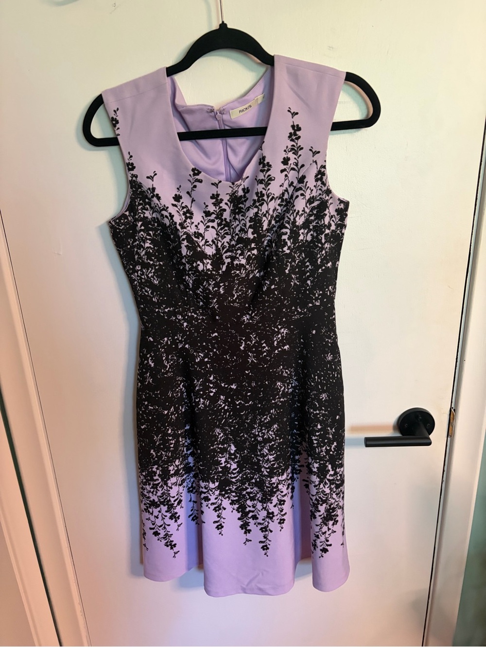 Ricki's Lavender and Black Floral Ombre fit and flare Dress